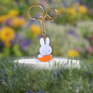 Cute Bunny Bag Charm / Keychain - Orange